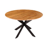 Masa de dining rotunda din lemn de acacia Galaxie Ø130 cm Invicta